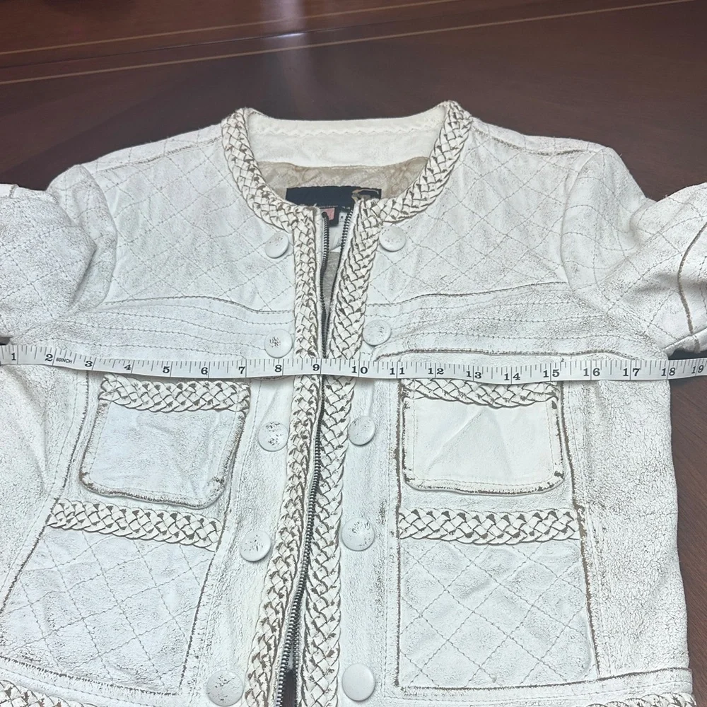 Just Cavalli Genuine Leather Quilted Jacket with Braided Trim – Luxury Designer - Picture 13 of 16